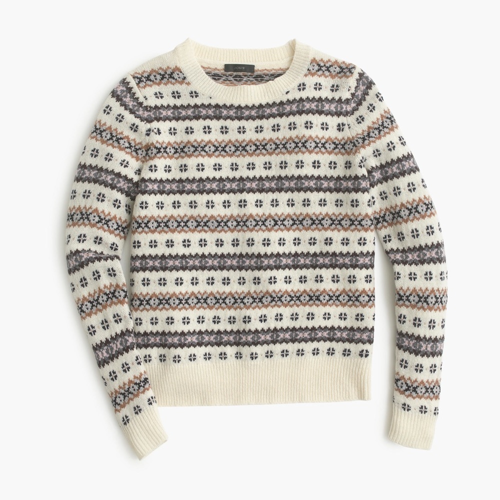 J Crew Fair Isle Wool Sweater Size S